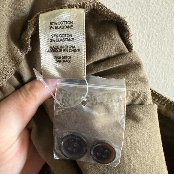 La Vie Rebecca Taylor Stretch Brushed Twill Army Green Relaxed Jogger size 29 - Picture 8 of 9